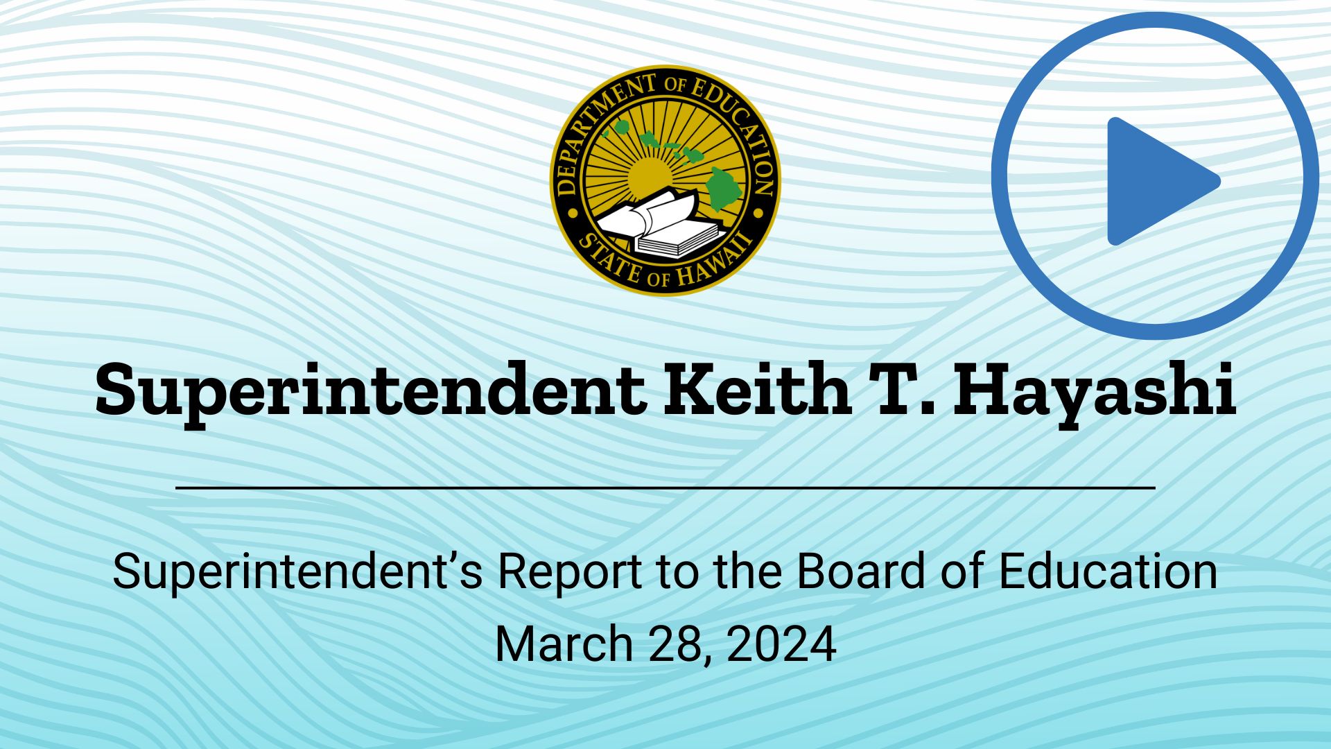 Hawaii DOE March 2024